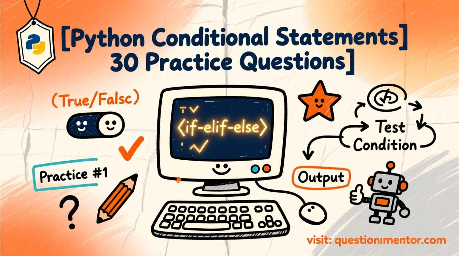 Python Conditional Statements 30 Practice Questions | Question Mentor