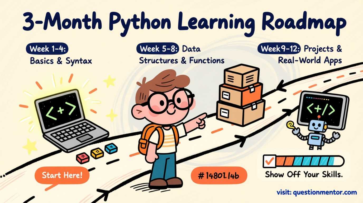 3-Month Python Learning Roadmap 2026 | Question Mentor